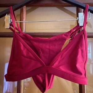 Brand New Zaful Burgundy red Brazilian cut bikini size M